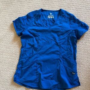 Royal blue scrub top